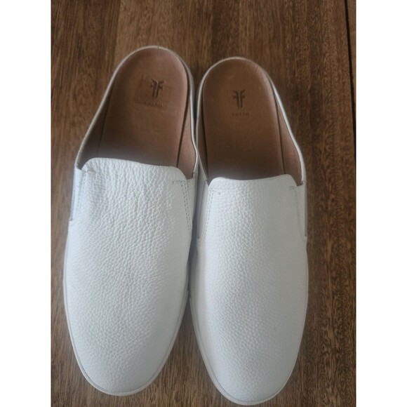 FRYE IVY SNEAKER MULE LEATHER WHITE SZ 9 - Picture 2 of 4